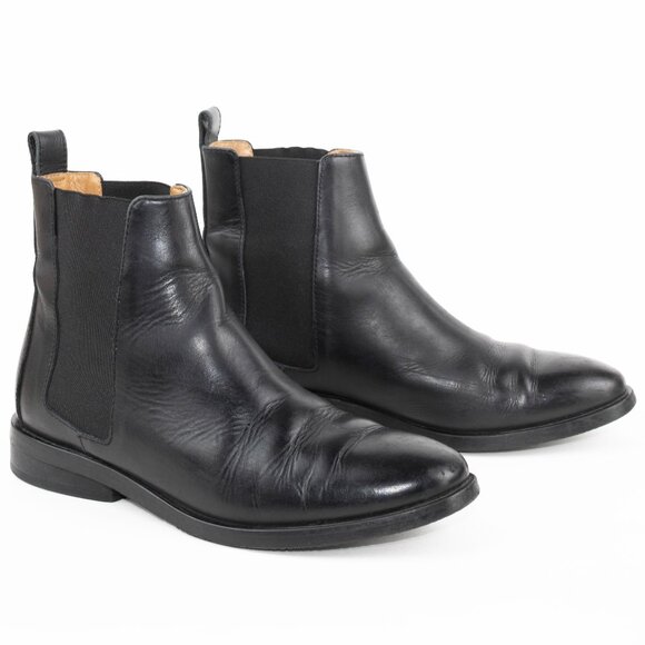Everlane The Modern Chelsea Boot Black Leather Size 7 - Picture 1 of 16